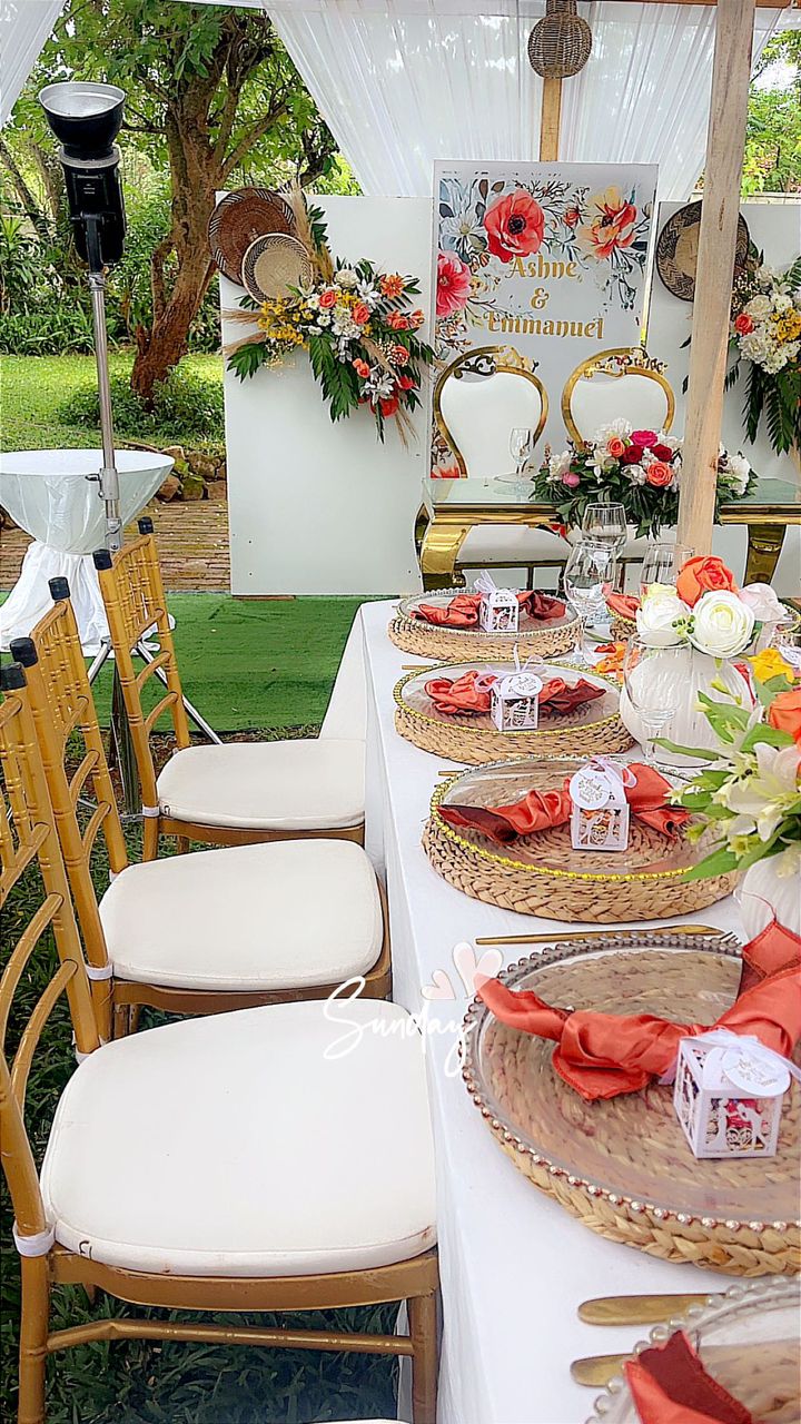 White & Brown Event Decor(60 guests)